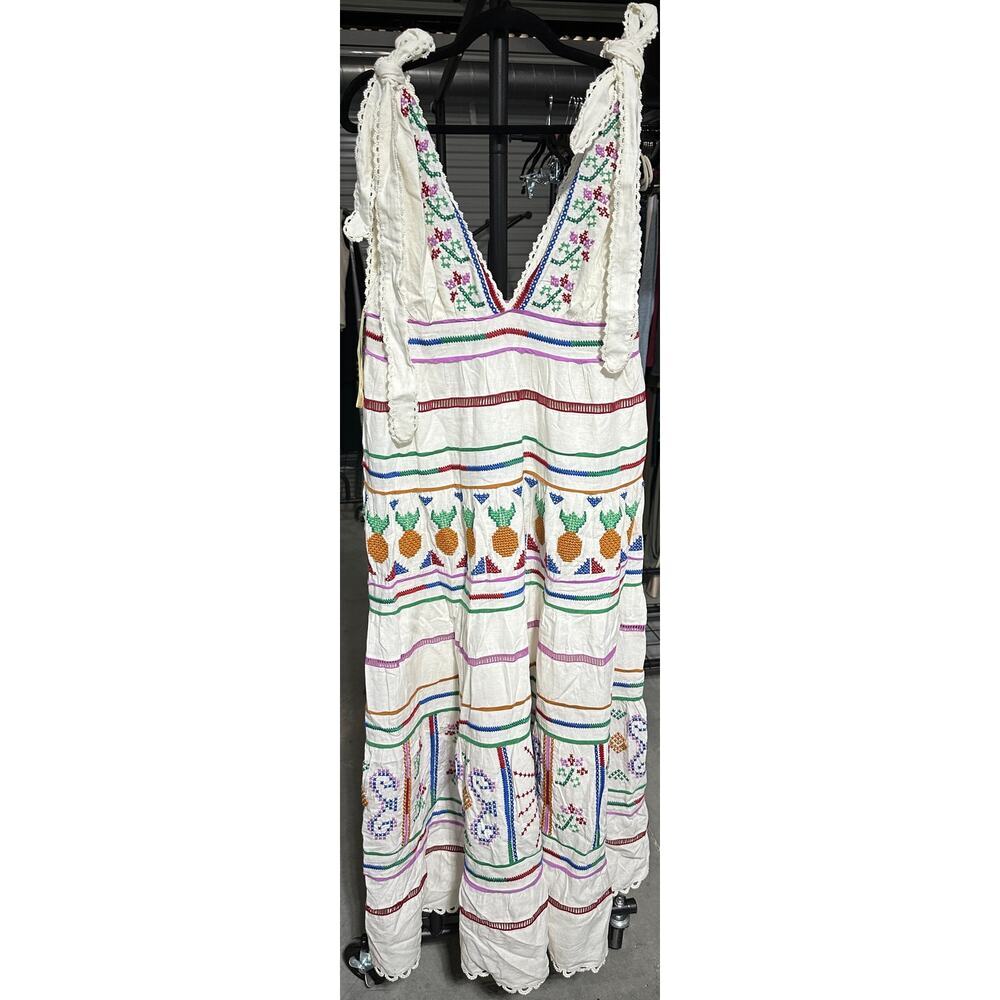 Farm Rio | Off-White Embroidered Maxi Dress - Picture 4 of 5